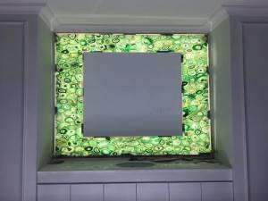 green agate slab for wall panel