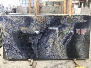 azul bahia blue granite countertop