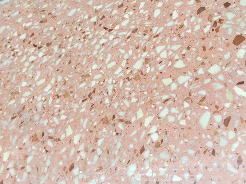 Popular Design for White Artificial Stone Tiles -
 A9 light pink with white dots terrazzo slab – Union