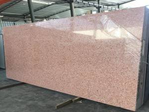 A9 light pink with white dots terrazzo slab