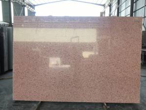 A9 light pink with white dots terrazzo slab