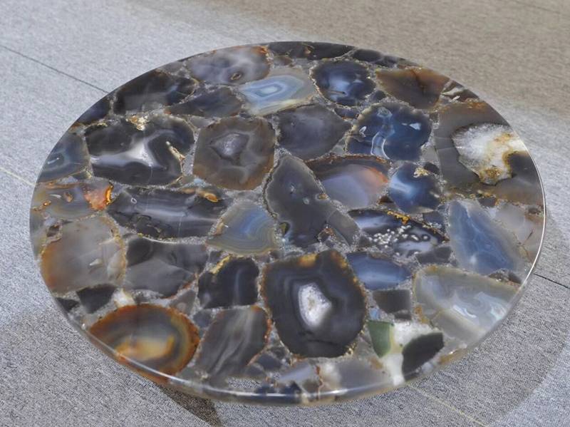 Discount Price Table Top Countertop - grey agate stone table top – Union