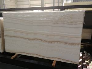 Natural amber white onyx marble