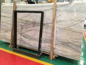 Clivia white marble with green veins