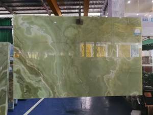 Green onyx slab