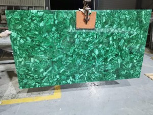 Luxury malachite green slab
