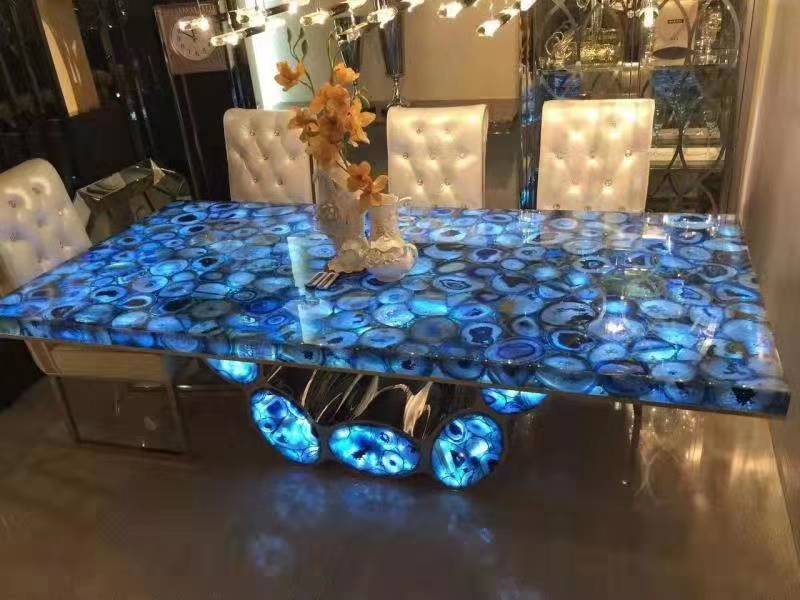 Original Factory Blue Agate Table Countertop -
 blue agate stone countertop – Union