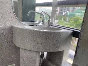 DXW208 grey terrazzo stone vanity top