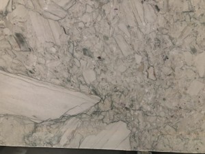 Pebbles white quartzite slab