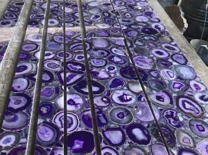 purple agate slab
