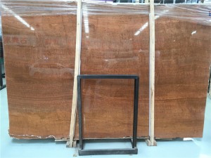 Natural red wood marble
