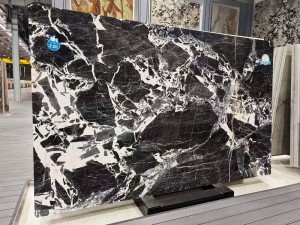 mercury black marble slab