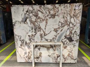 Silver white marble