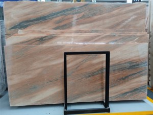 Sunset red marble slab