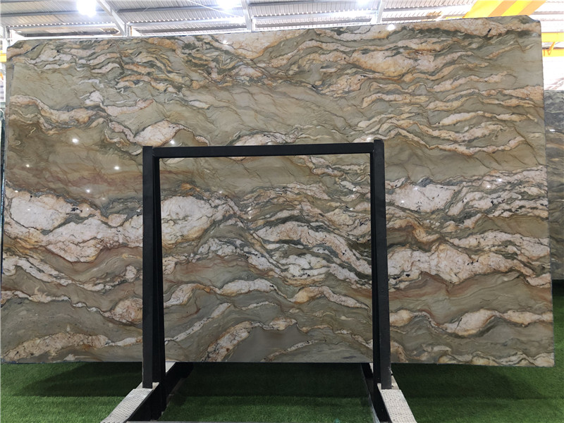 Factory Cheap Hot Onyx Marble Stone -
 snow fusion quartzite slab from Brazil – Union