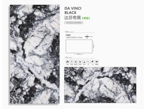 Da Vinci black porcelain slabs