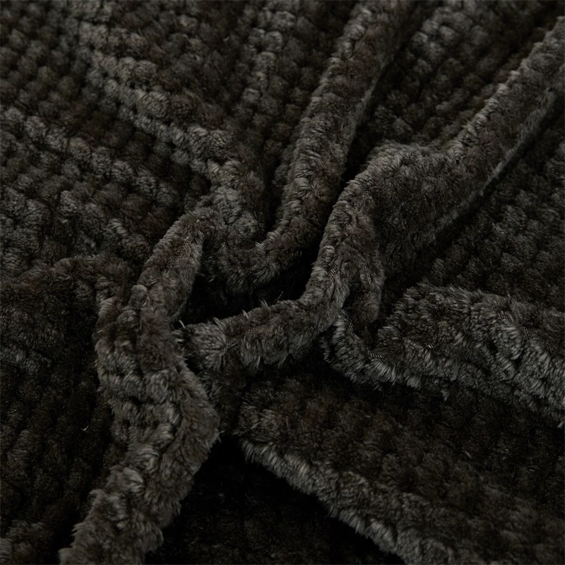 Solid color mesh blanket pineapple checked blanket Coral pile blanket/Blanket Series-220180