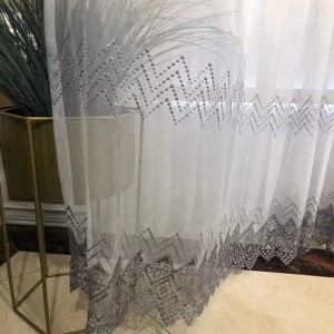 2022 New embroidered gauze curtain/Curtain Series-sheer-211217