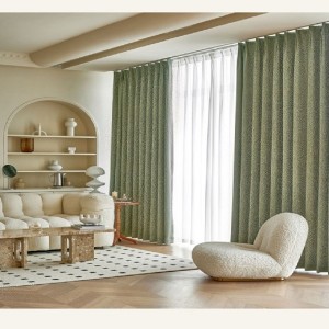 2022 Chenille jacquard high tight curtains Matcha green living room bedroom balcony shading modern light luxury /curtain series -221001