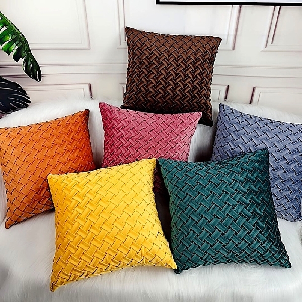 18″x18″ Velvet hand woven solid color pillow/simple modern cushion sample/cushion series-HS21548 Featured Image