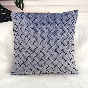 18″x18″ Velvet hand woven solid color pillow/simple modern cushion sample/cushion series-HS21548