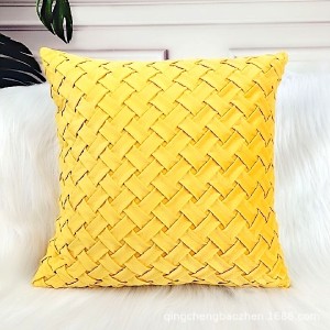 18″x18″ Velvet hand woven solid color pillow/simple modern cushion sample/cushion series-HS21548