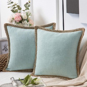 18″X18″Linen fabric edge with pillow cord edge/cushion series-HS21550