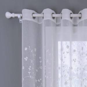 Whole polyester leaf embroidery yarn suits the sitting room bedroom/Curtain Series-sheer-201212