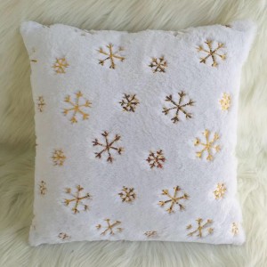 Single side plush Christmas glitter embroidered pillow case/Pillow Series-HS21692