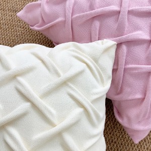 Pure color cotton linen wrinkled pillow case office pillow/cushion series-230712