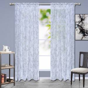 Polyester embroidered yarn suits the living room and bedroom/Curtain Series-201210