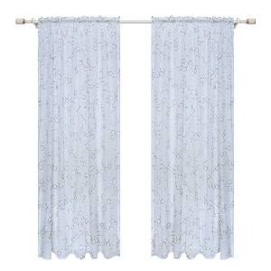 Polyester embroidered yarn suits the living room and bedroom/Curtain Series-201210