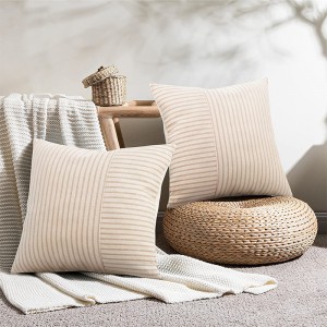 Selling modern decorative striped canvas pillow cover home sofa bedroom cushion/cushion series-230703
