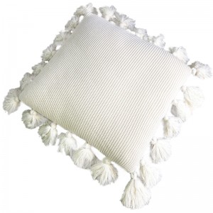 Knitted fringe cushion cover throw pillow/Cushion Series -240201
