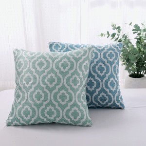 New cotton and linen yarn-dyed sofa cushion simple geometric pillow/cushion series-211103