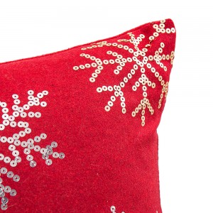 Christmas series new woolen sequined embroidered cushion pillow for office decoration, etc./ Cushion series -Embroidery Pillow-7832