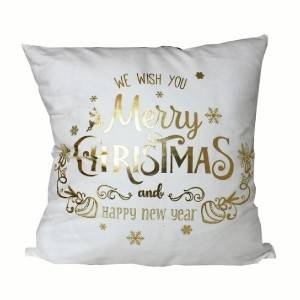 New 18″*18″ Christmas series short plush gold-embossed printed cushion cover/pillow cover/707-101