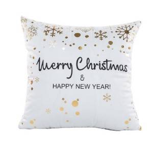 New 18″*18″ Christmas series short plush gold-embossed printed cushion cover/pillow cover/707-101