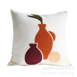 18 “×18″ cotton canvas embroidered cushion cover for pillow pillow living room/embroidery pillow-HS21520