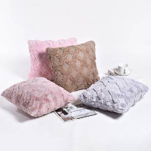 PV velvet embroidered flower cushion, pillow, comfortable, soft-Pillow Series-HS21551