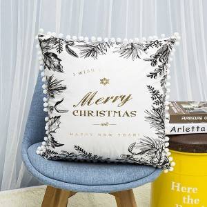Christmas series/short plush hot gold printing/Pillow Series-XUE_7504