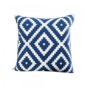 Decorative Cushion/Pillow with Geometric Pattern Embroidery Pillow-7705