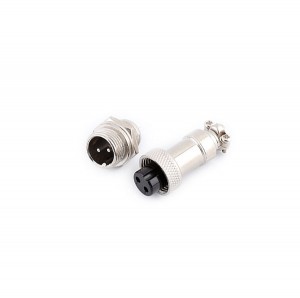 ឧបករណ៍ភ្ជាប់ GX12 អាកាសចរណ៍ 2 3 4 5 6 7 8 9 10pin threaded connector