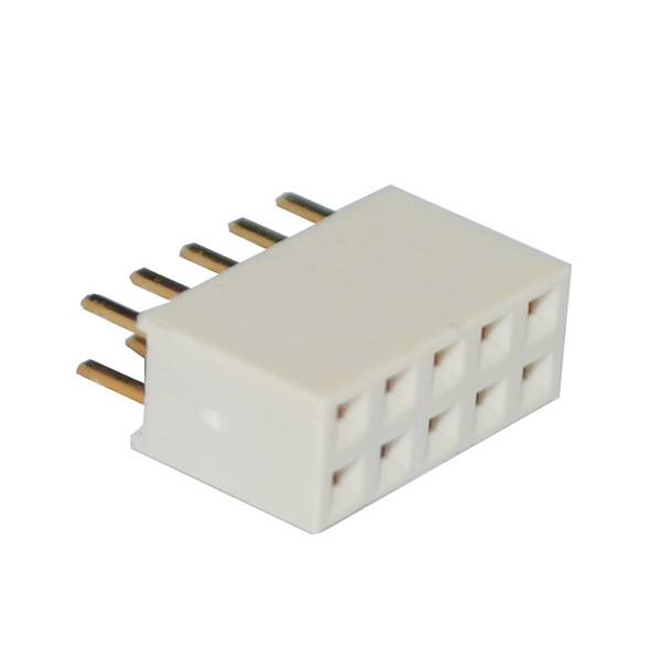 PBT Double Row Brass White 2.0mm DIP Female Header Connector Featured Image