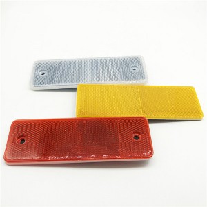 Amber Yellow White Red Mount Plastic Rectangular Reflex Stick on Reflector for Vehicle