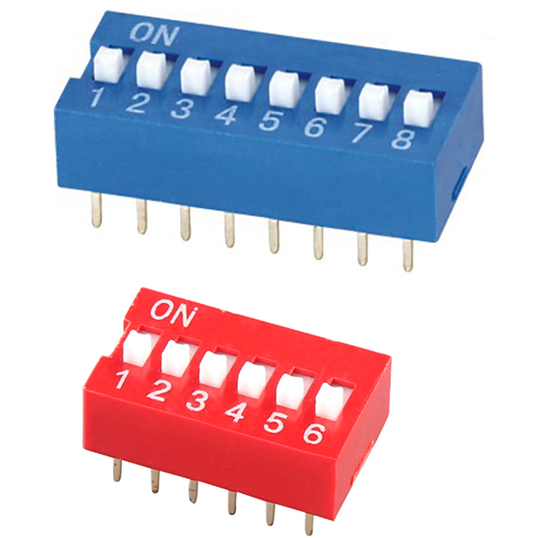 PCB Regular and Piano Type DP series 2.54mm pitch DIP SWITCH Featured Image
