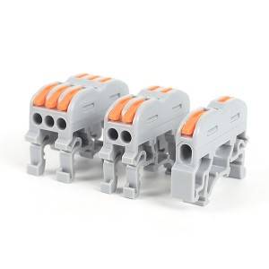 PCT 211 din rail push in wire terminal block connection electrical Connector