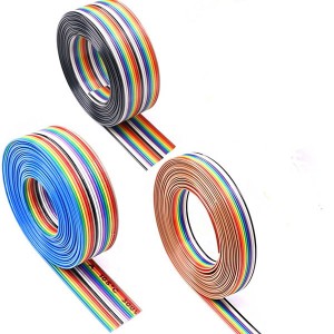1.27mm pitch ribbon flat ribbon cable alang sa 2.54mm FC connectors 10P/16/20/26/40/50P