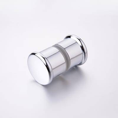 HS-053zamak solid bathroom round back-to-back shower glass door handle pull knob,polished chrome Featured Image