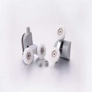 HS-058 Well- shaped “Big mouth” twin shower door rollers ,ball bearing wheels